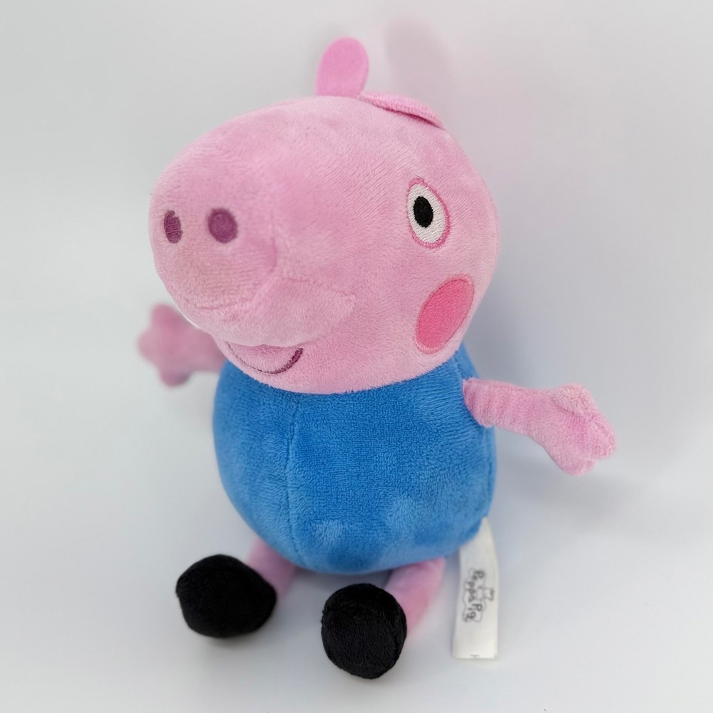 Peppa Pig George Pig Plush 8 Inch Small Stuffed Animal Blue Shirt Pink Tail